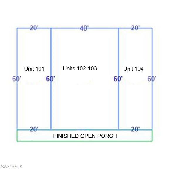 Floor Plan for combined units 102 and 103