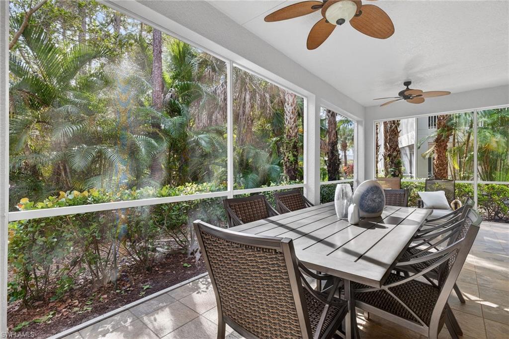 Sunny lanai with preserve for privacy