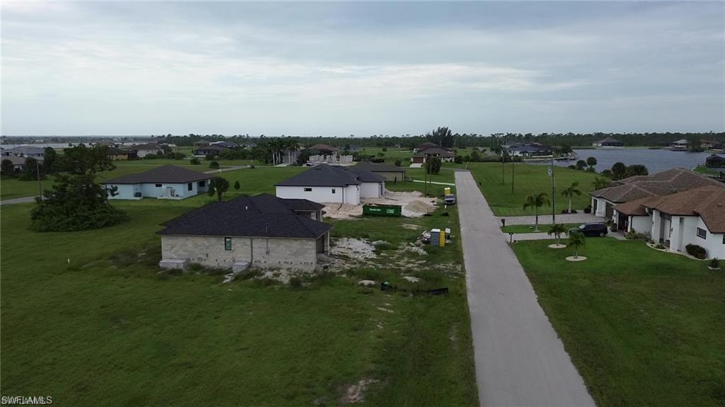 Aerial perspective of suburban area