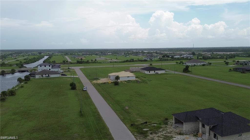 Overview of rural landscape with agricultural land