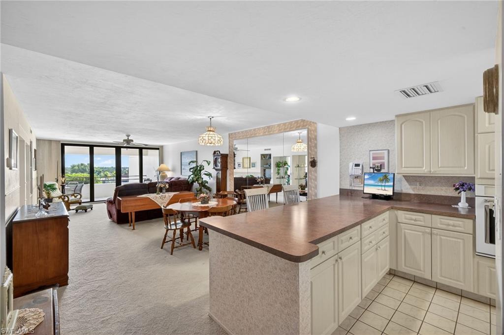 Unobstructed view from kitchen to the balcony