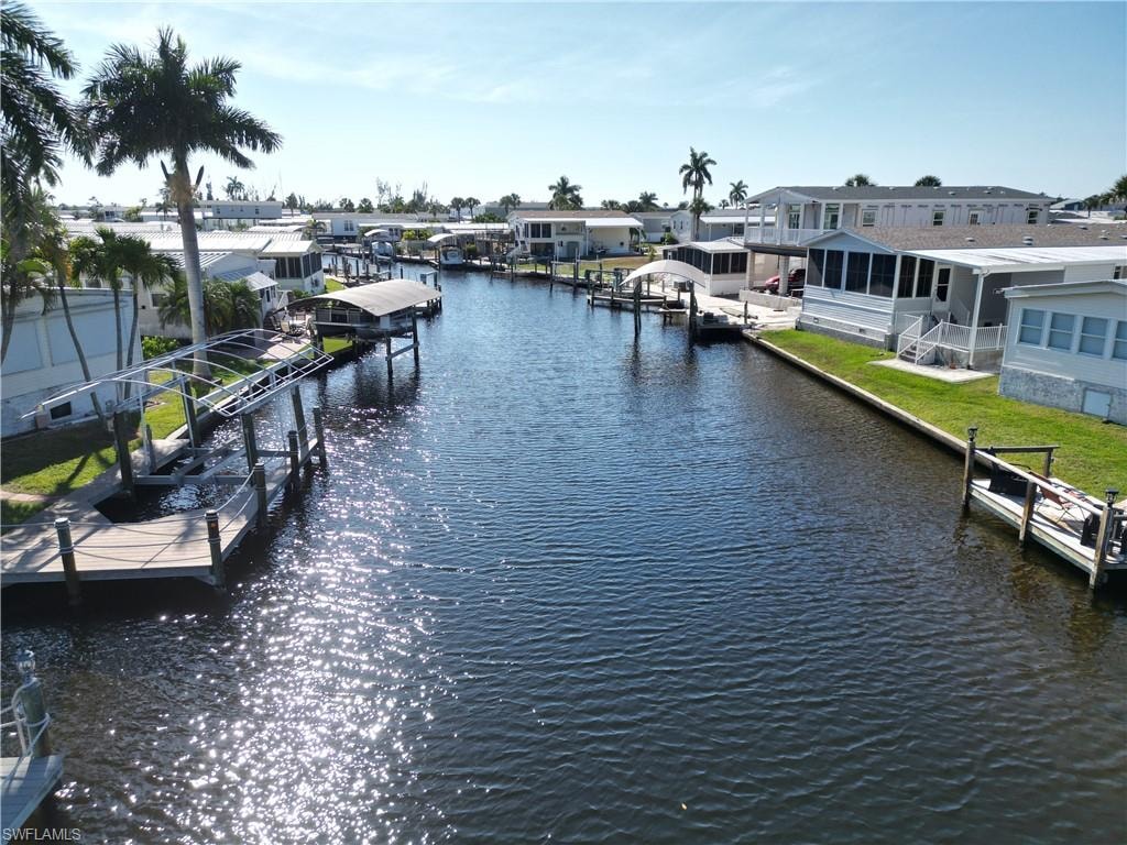 Looking south down the canal