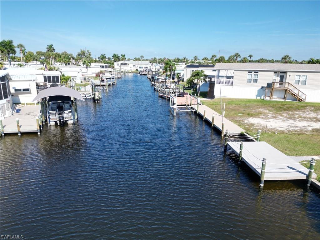 Looking north up the canal
