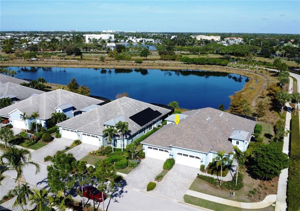 Drone / aerial view of a nearby body of water