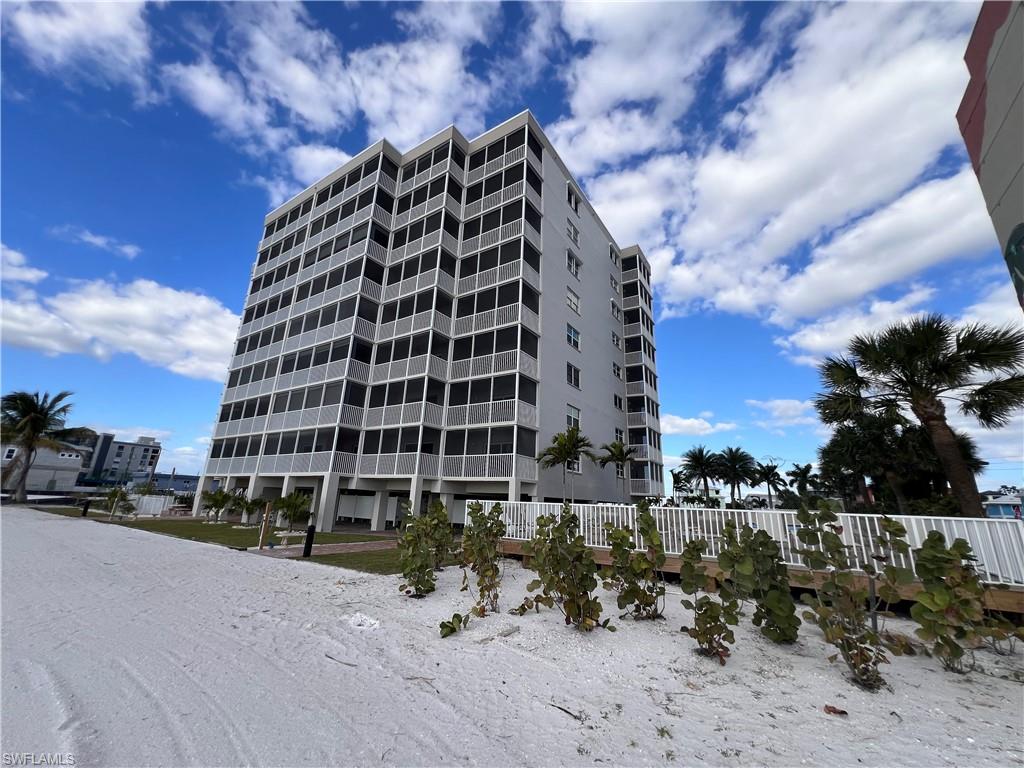 Photo from beachside of complex.