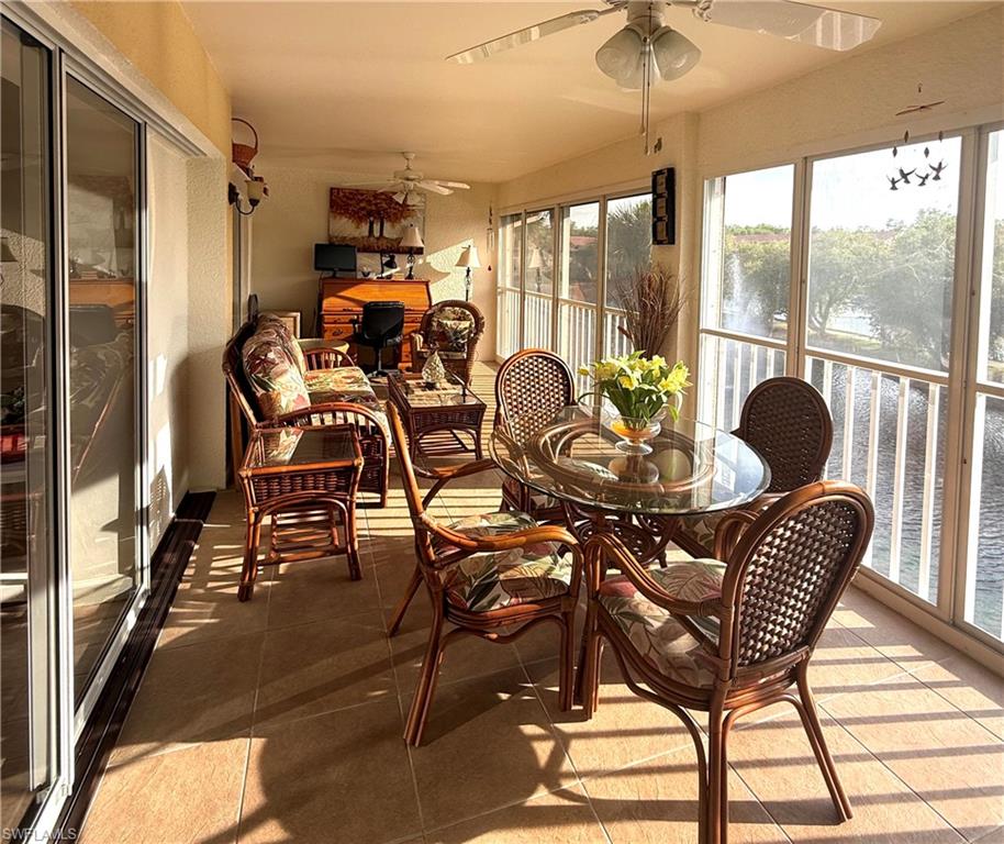 Sliders on the large, west facing lanai
