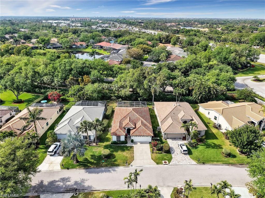 Aerial view of residential area