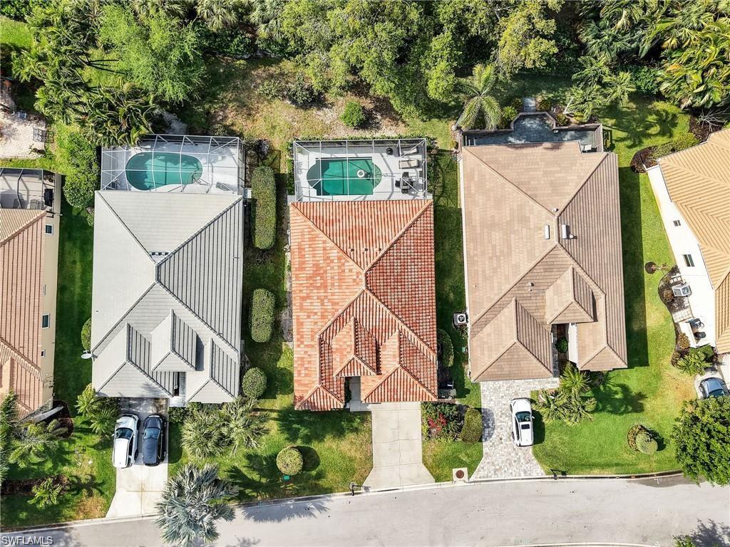 Aerial view of the house