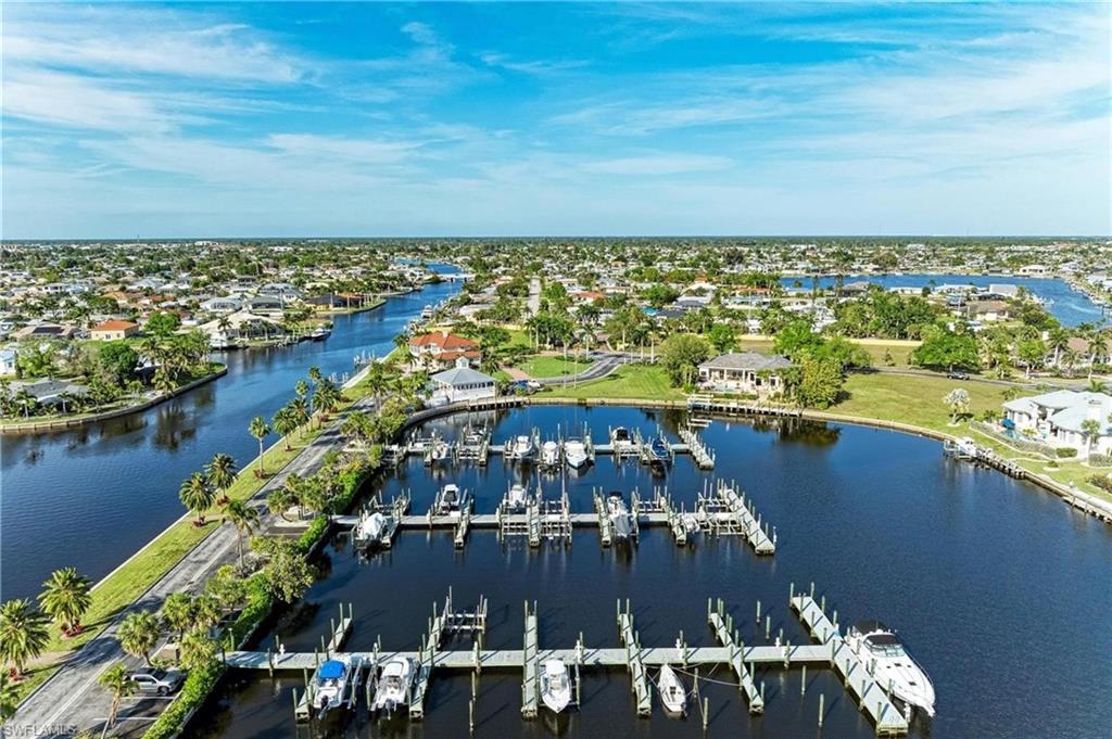 Drone / aerial view of a large body of water