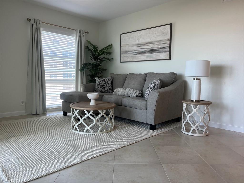 Living room with baseboards