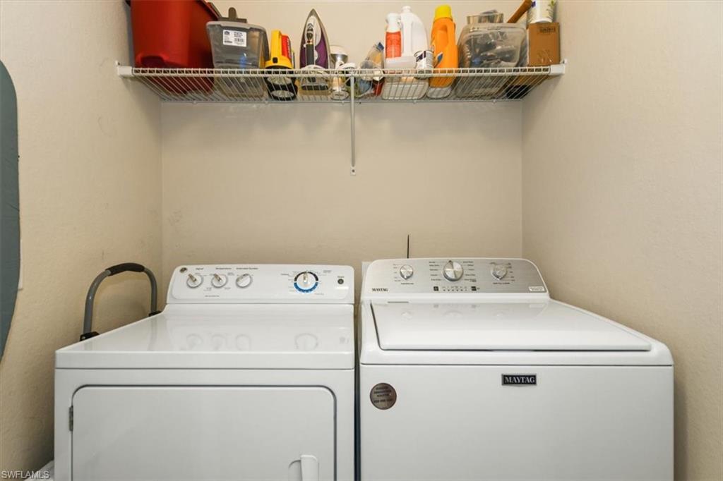 Laundry area with independent washer and dryer