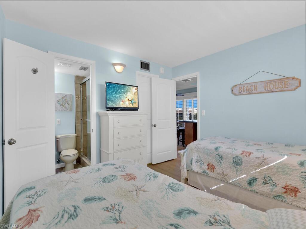 Bedroom with light wood-type flooring