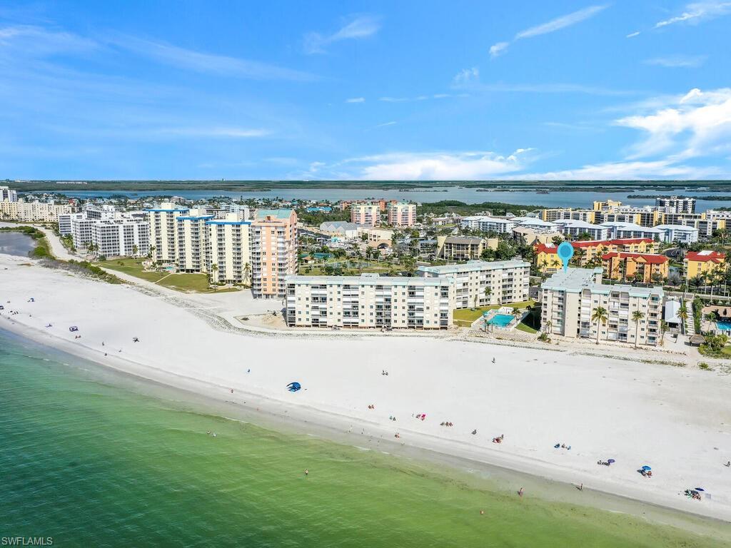 View of urban area with expansive coastline