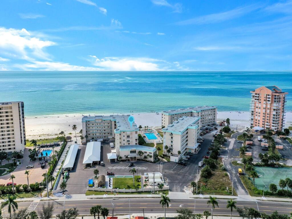 Drone / aerial view of a large body of water