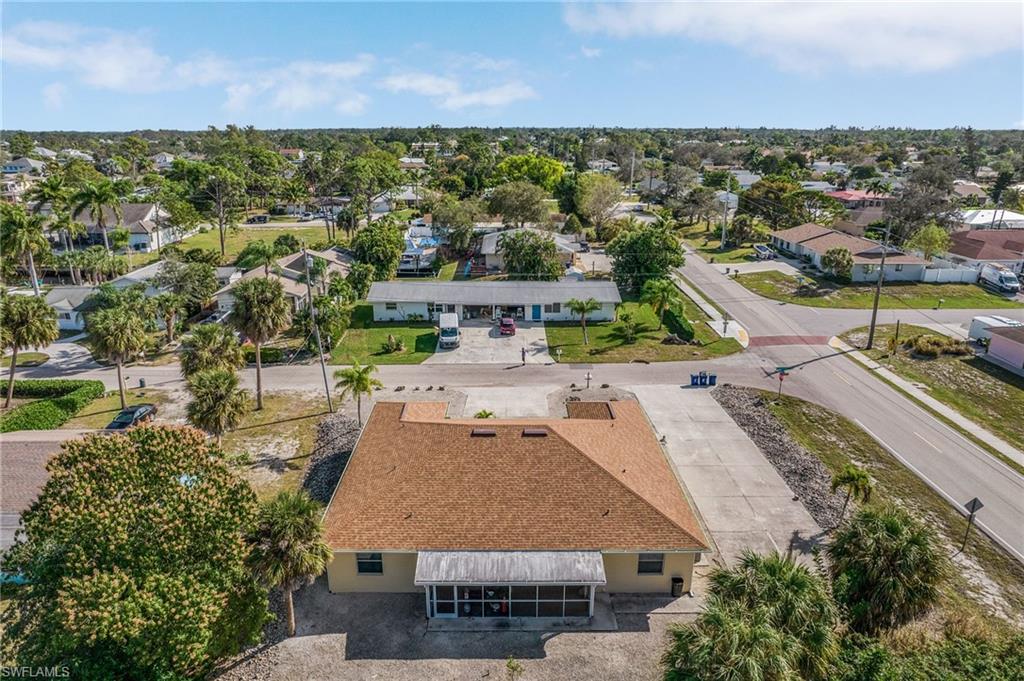 Aerial view of residential area