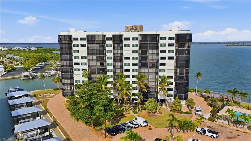 View of Harbour Pointe / complex with Estero Bay water views - Virtually Edited Image