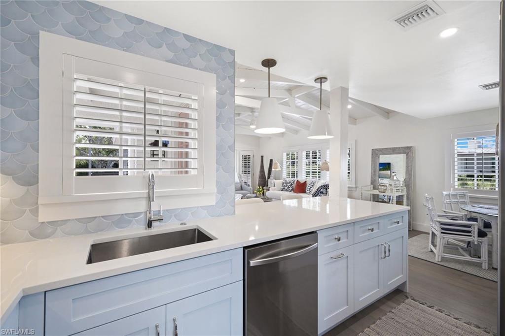 Kitchen Open to Dining Area