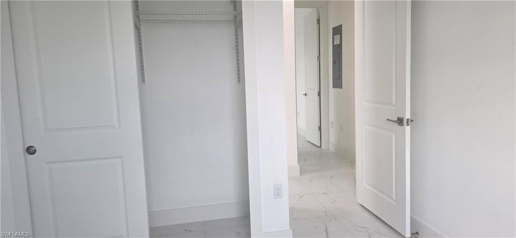 Closet with electric panel