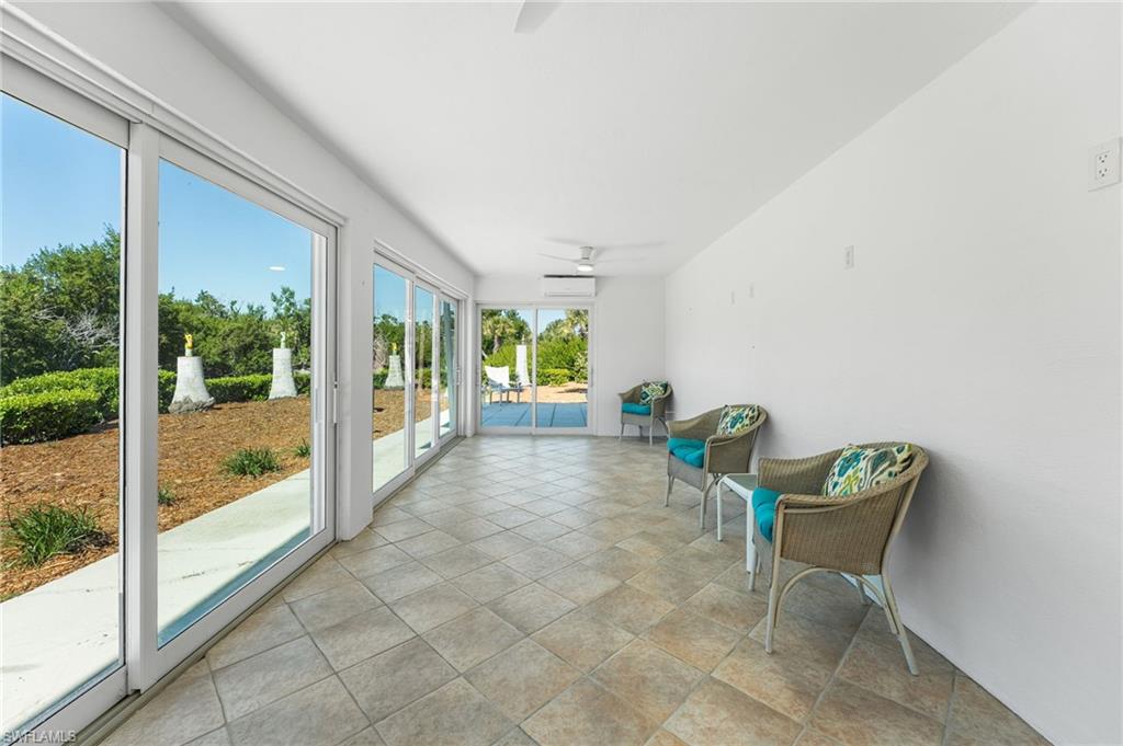 A temperature-controlled enclosed living area extends the home’s usable space year-round.