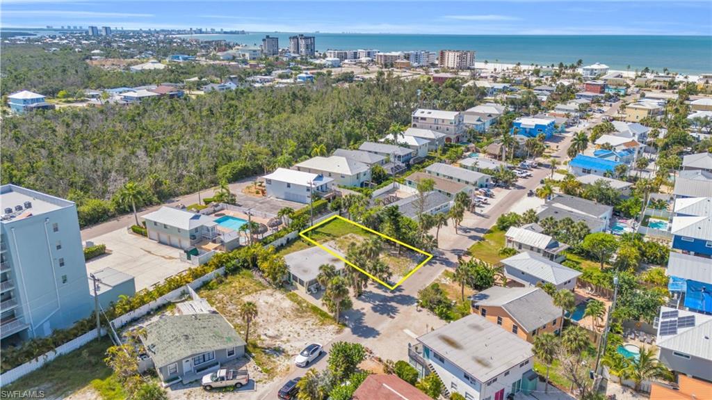 Birds eye view of property featuring a water viewLot lines do not represent the surveyVirtually enhanced