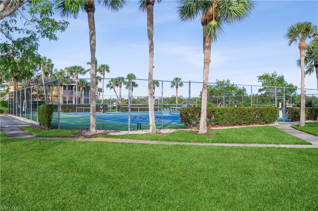 View of tennis court