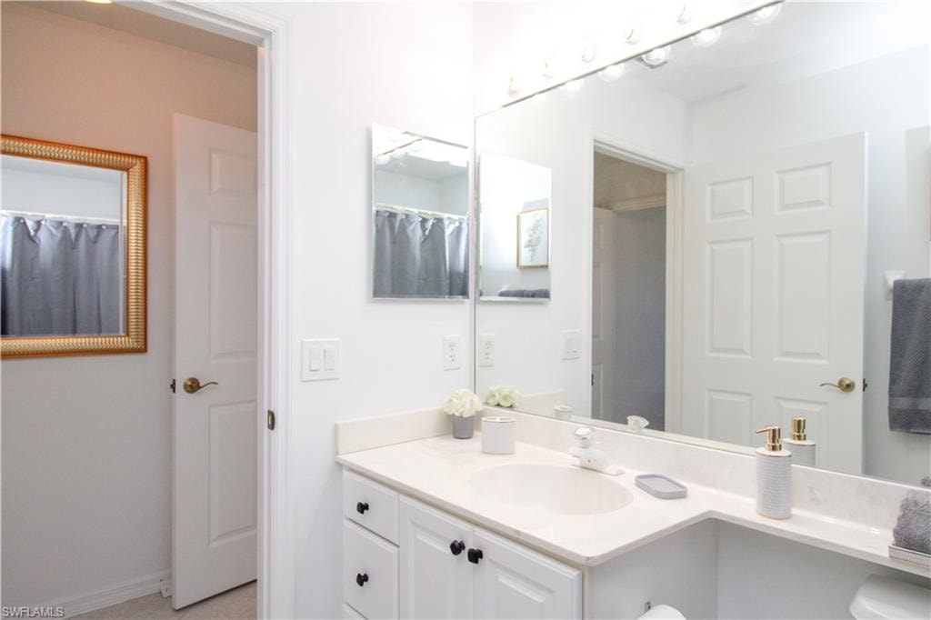 Bathroom featuring vanity
