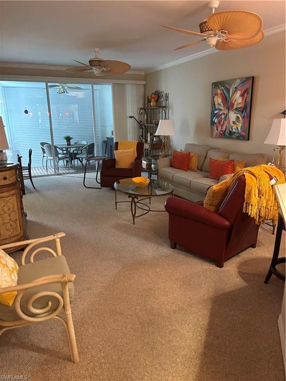 Living room with TV and light colored carpet
