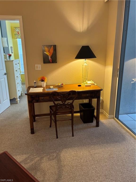 Office area in living room