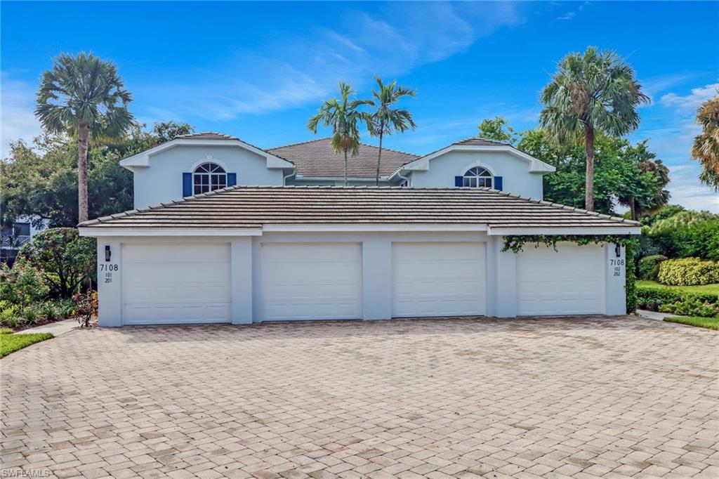 Garage is in front of condo
