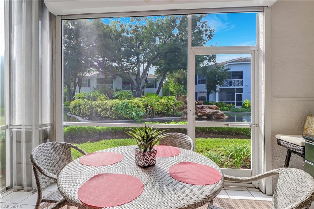 Table chairs on lanai