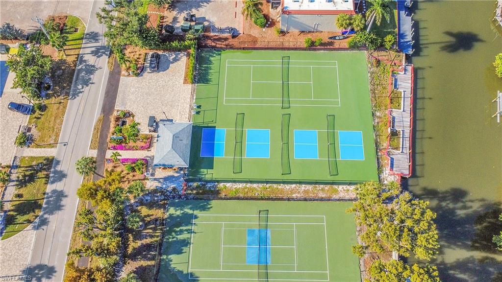 Newly completed tennis and pickleball courts.