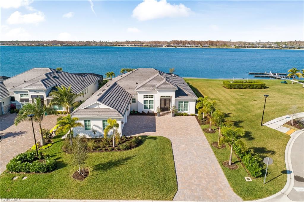 View from above of property featuring a nearby body of water