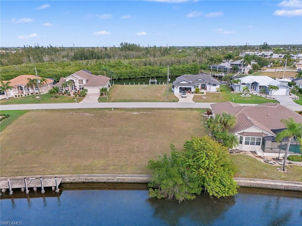 Aerial perspective of suburban area