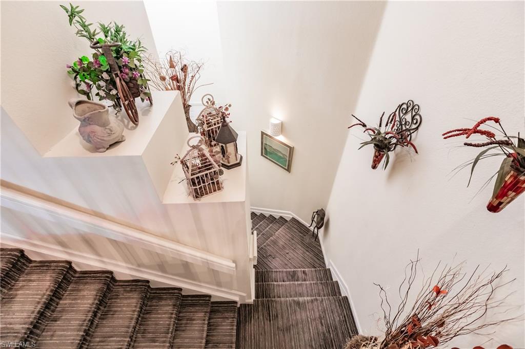 Staircase with baseboards