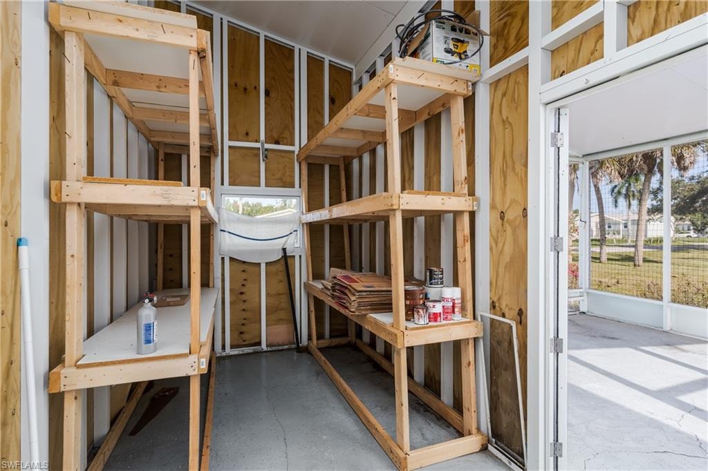 Storage off carport