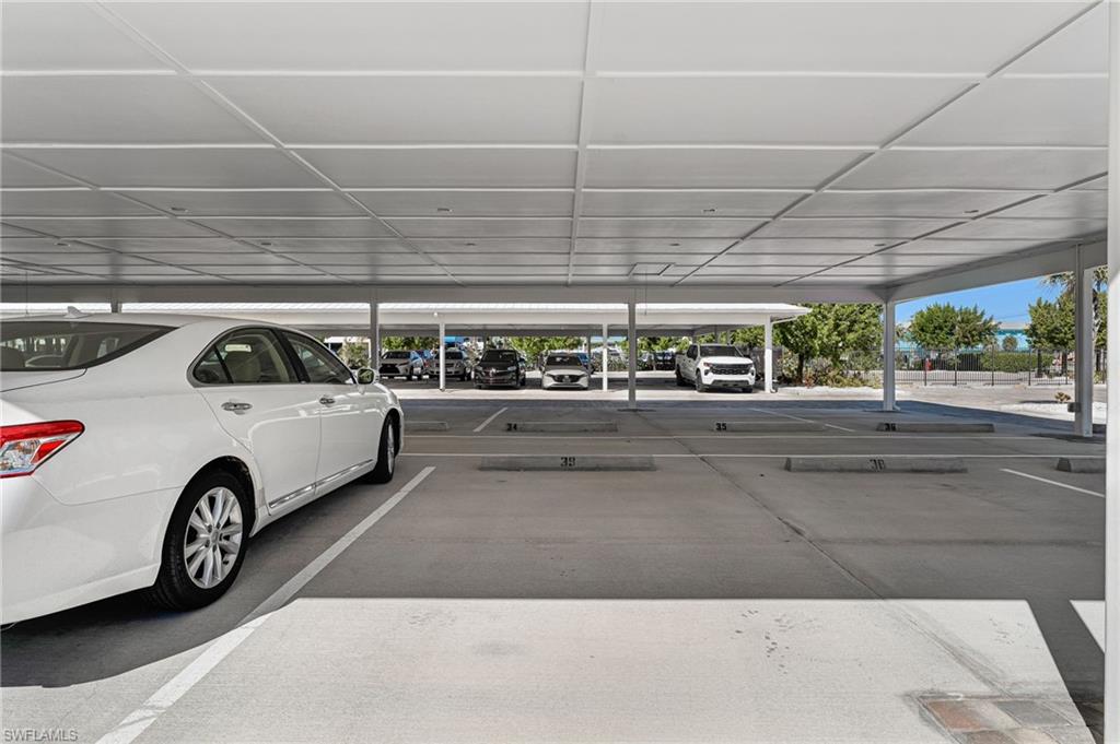 Assigned carport space which is deeded
