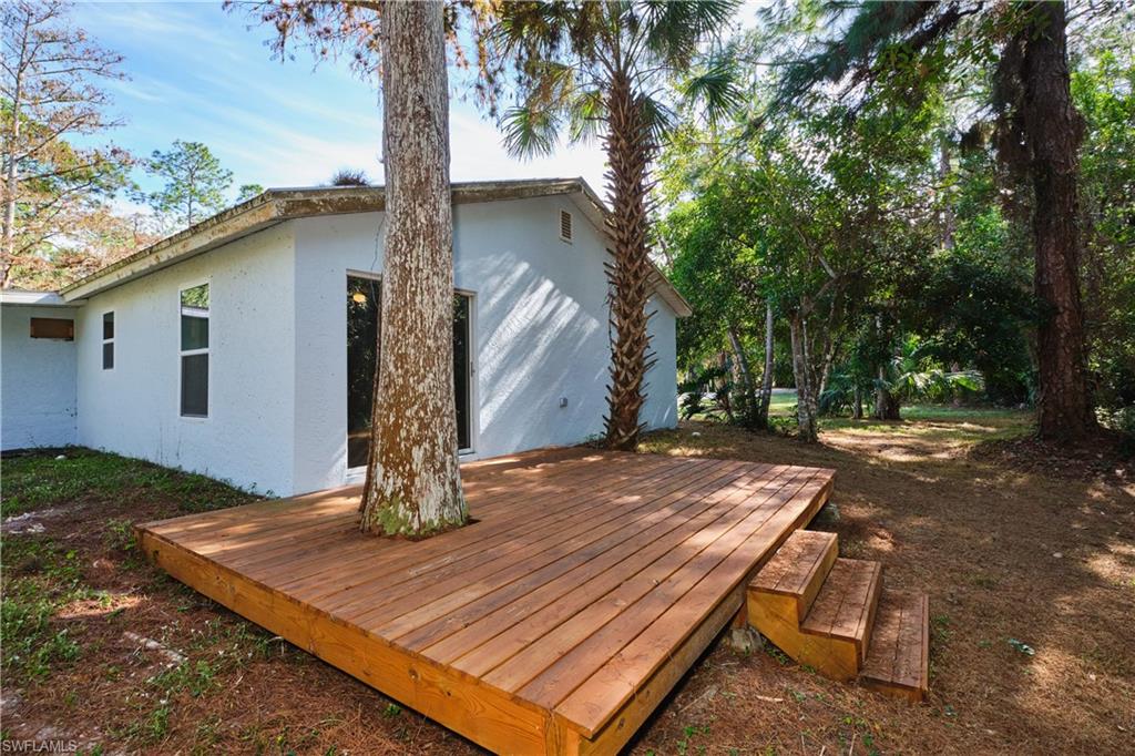 View of wooden deck