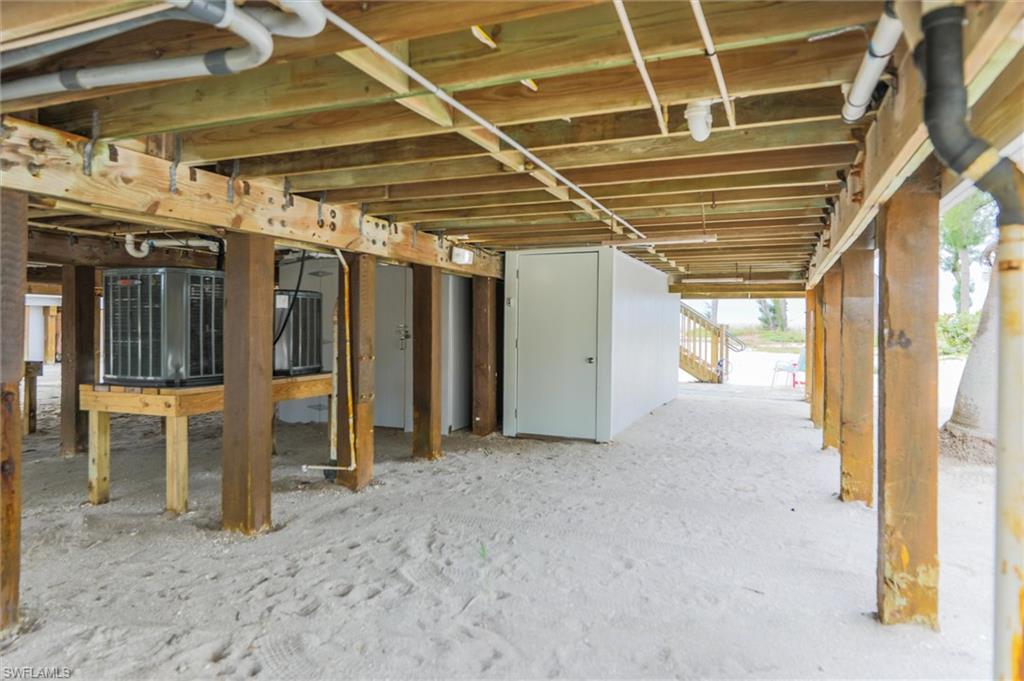Exterior Closet w/ refrigerator & beach gear