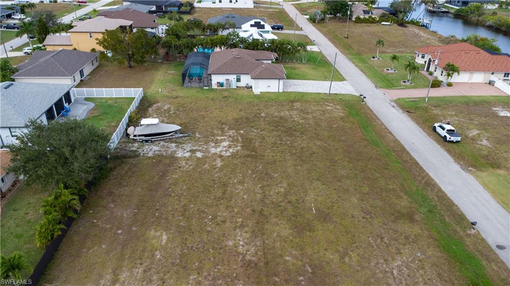 Aerial view of residential area
