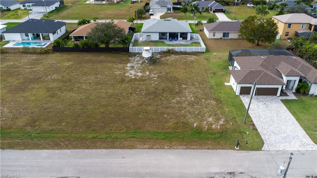Aerial view of residential area