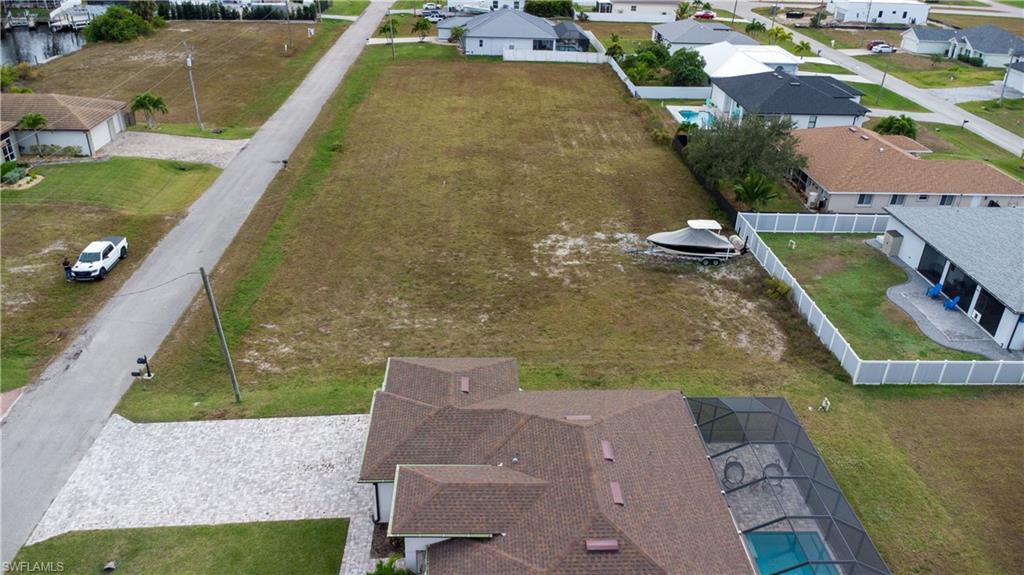 Aerial perspective of suburban area