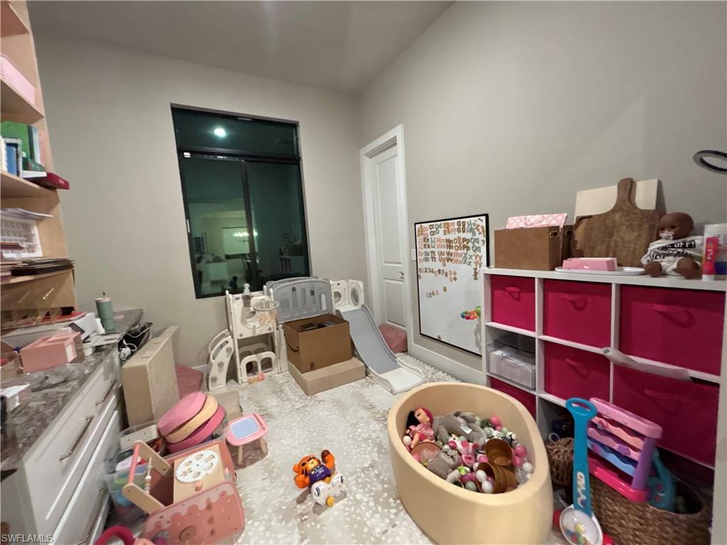View of rec room or 4th bedroom