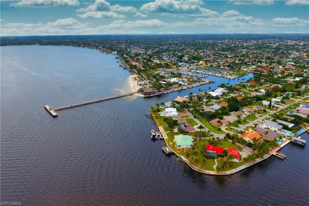 Bird's eye view of a large body of water