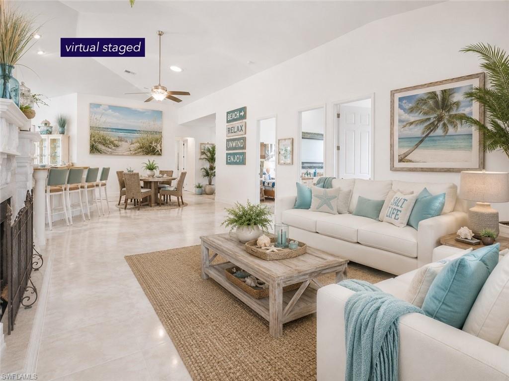 this is a virtual staged living room - the furniture are not included in sale. Please see original furniture in the next picture