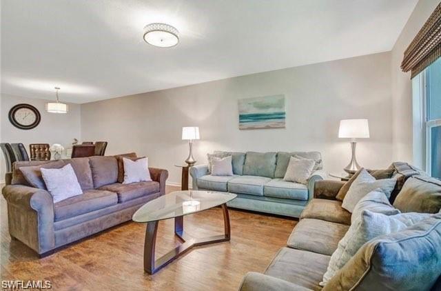 Living room featuring wood finished floors