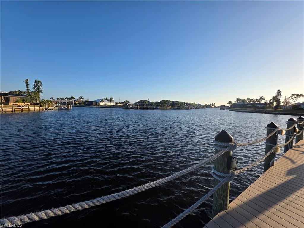 Dock with a water view