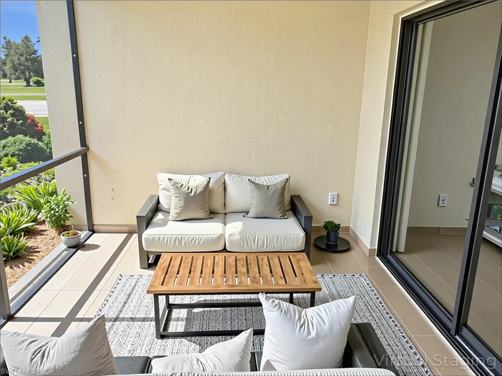 Balcony with an outdoor living space