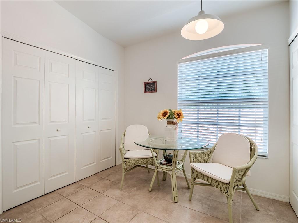 Dining room featuring light tile patterned floors