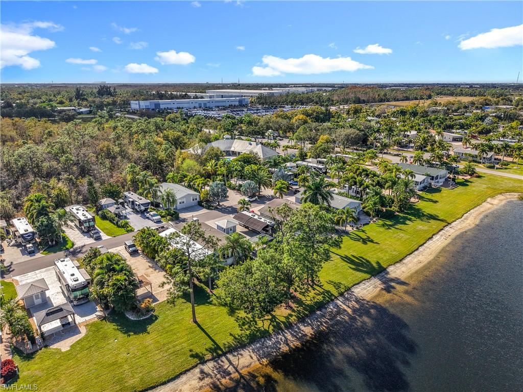 Aerial view of residential area