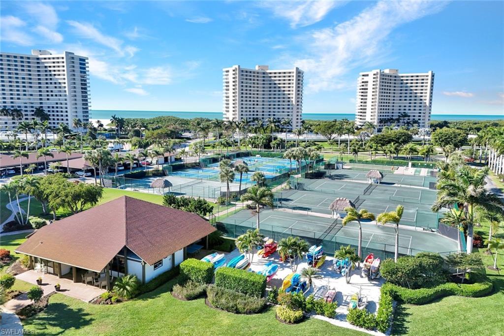 Drone / aerial view of a nearby body of water